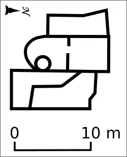 Plan d'ensemble aux XVe et XVIe&nbsp;siècles.