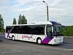 Autocar transfrontalier aux couleurs Citélux, entre 2013 et 2017.