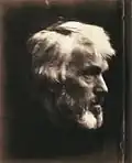 Thomas Carlyle de profil, 1867.