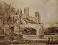 La cathédrale de Durham  et le pont (1799)