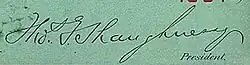 signature de Thomas Shaughnessy