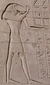 Thot sur les murs du Ramesséum.