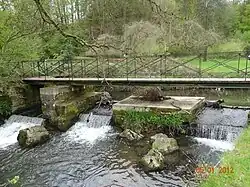 pont piéton dans Thuin sur la Biesmelle