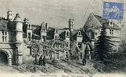 Le manoir de Tierceville au XIXe&nbsp;siècle.