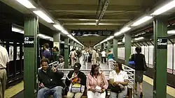 Les quais de la station Times Square