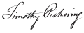 Signature de Timothy Pickering