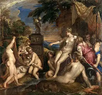 Diane et Callisto par Titien, 1559.
