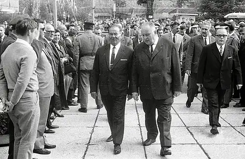 Tito en visite à Ljubljana, 1966