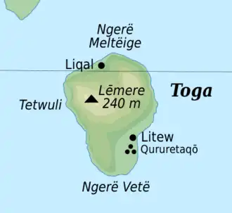 L'île de Toga, au sud des îles Torres.