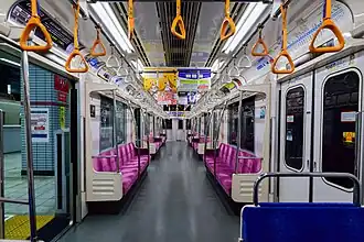 Intérieur de la rame.