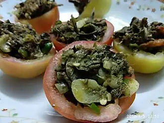 Tomates farcies au lahpet