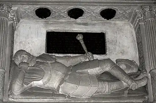 Gisant du castellan Jan Fredro (+1589) en la Cathédrale de Przemyś&nbsp;(en).