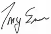 Signature de Tony Evers