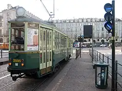 Tramway historique Stanga ATM série 2500 dans sa livrée d'origine (1932)