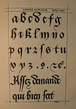 Lettre batarde (1529).