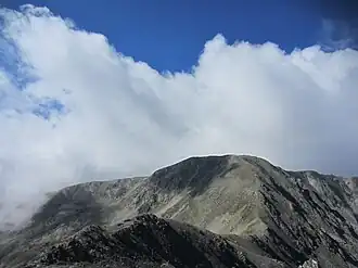 Vue du pic de la Portelleta depuis la Tosseta de Vallcivera.