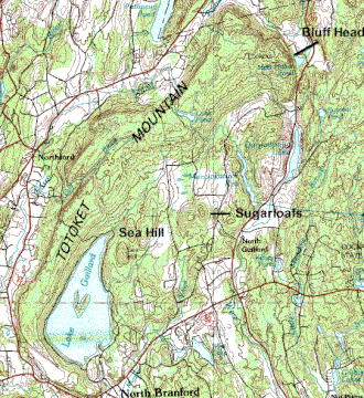 Carte de Totoket Mountain par lUnited States Geological Survey