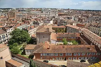 Le collège vu du clocher des Cordeliers.