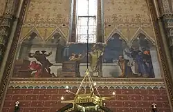 Saint Nicolas ressuscite trois enfants tués par un boucher criminel.