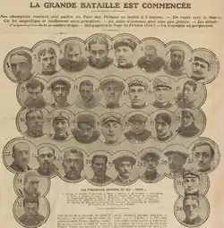 Portraits en médaillons disposés sur plusieurs lignes.