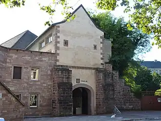 photographie de l'entrée de la Tour 46 de Belfort