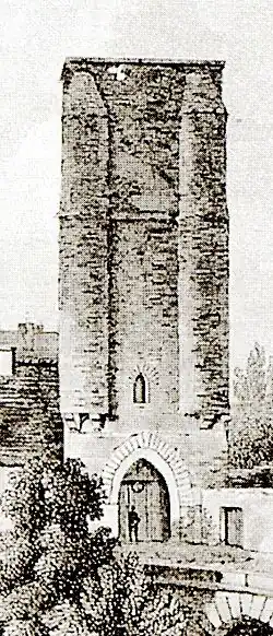 Gravure représentant la tour Saint-Jean.