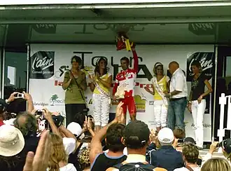 Maillot à pois : David Moncoutié.