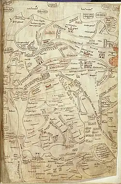 Une carte détaillée de la Palestine du 12e&nbsp;siècle