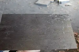 Fente d'ardoise, résultat.