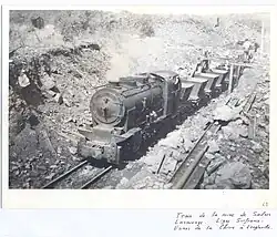 Train de la mine de Saulnes Lasauvage. Ligne Surfrance-Usines de la Chiers a Longlaville