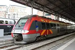 Livrée TER Languedoc-Roussillon sur un AGC.