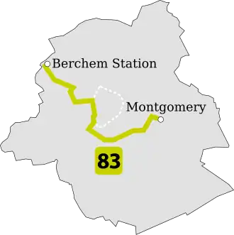 Voir la carte de la ligne.