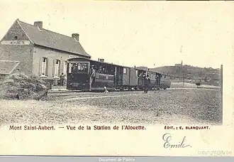 Un train sur la ligne 402 (se dirigeant vers Tournai) à Kain l'Alouette.