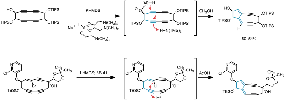 Cyclisation transannulaire dans la synthèse du noyau bicyclique du chromophore de la kedarcidine.