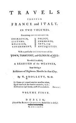 Image illustrative de l’article Voyages à travers la France et l'Italie