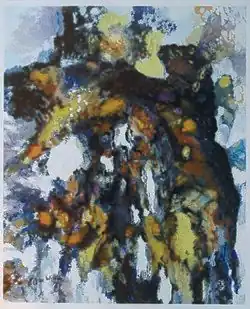 Trinité profane (vers 1988), huile sur toile, 100&nbsp;×&nbsp;81&nbsp;cm, localisation inconnue.