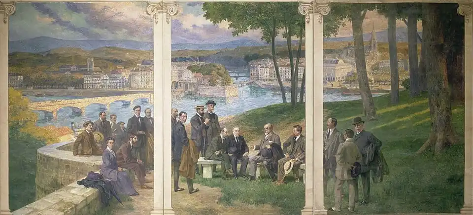 Henri-Achille Zo, Triptyque bayonnais ; Bonnat et ses élèves basques et béarnais, 1913, huile sur toile.