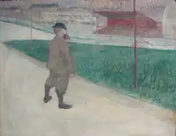 Tristan Bernard au vélodrome Buffalo par Toulouse-Lautrec, en 1895.