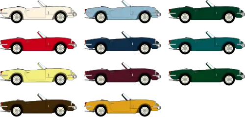 Nuancier des Spitfire mark 3, détaillé ci-après