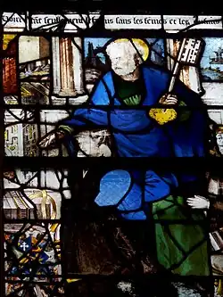 détail de la baie OO, l'apôtre pierre.