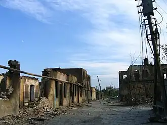 Destruction à Tskhinvali.