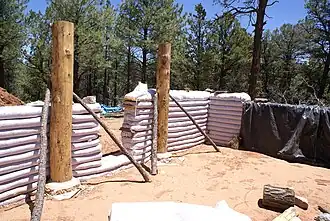 Construction superadobe