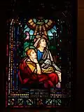 Le vitrail de sainte Monique.