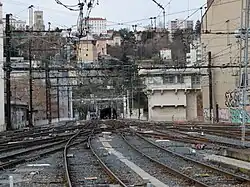 Le tunnel de Saint-Irénée, depuis la gare de Lyon-Perrache