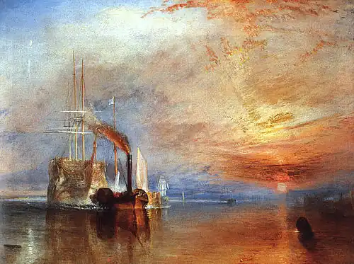 Joseph Turner, Le Dernier Voyage du Téméraire, 1839.