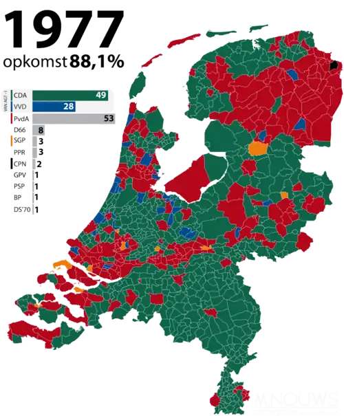 Parti arrivé en tête dans chaque commune.