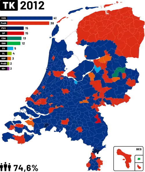 Parti arrivé en tête dans chaque commune.