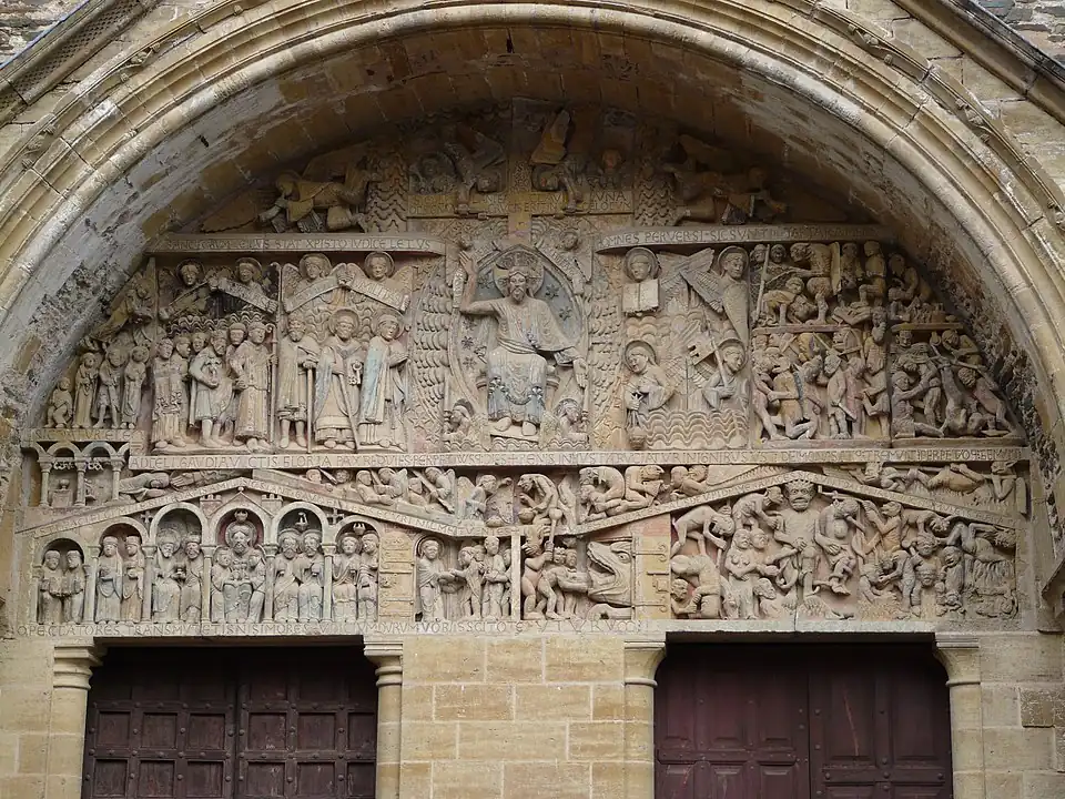 Le tympan de Sainte-Foy de Conques.