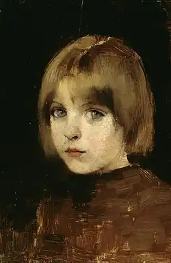 Portrait d'une jeune fille, 1886, Helsinki, Galerie nationale de Finlande.