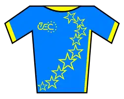 Maillot de champion d'Europe de cyclisme